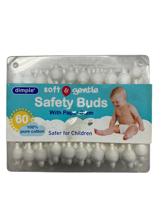 Safety Cotton Buds with paper stem 60pcs