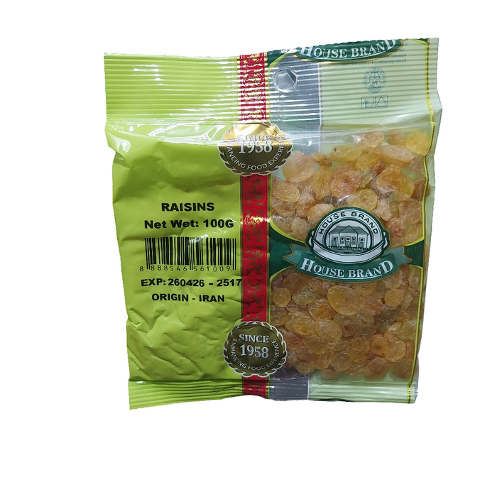 HOUSE BRAND RAISINS 100gm